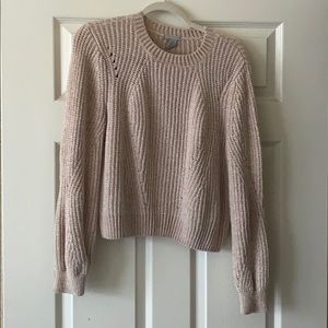 h&m light pink sweater